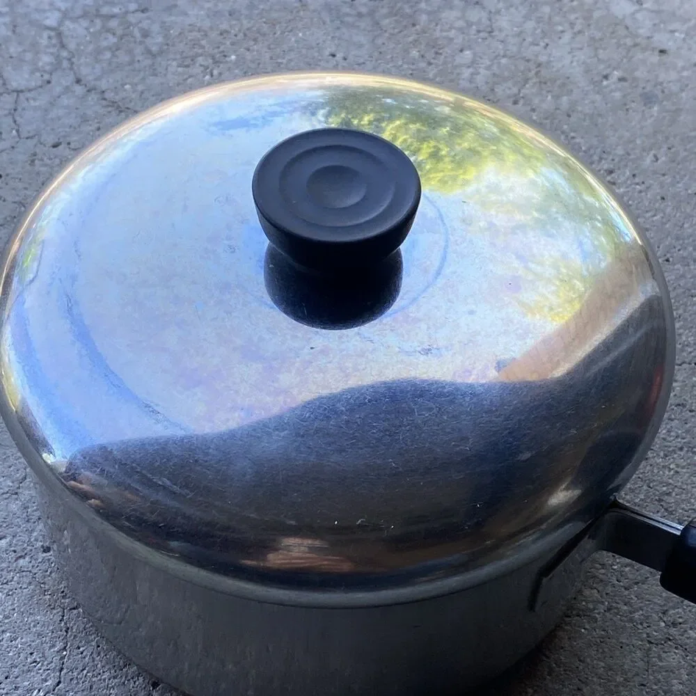 Vintage Revere Ware Copper Clad 2 Qt Saucepan Lid Stainless USA Clinton 1801